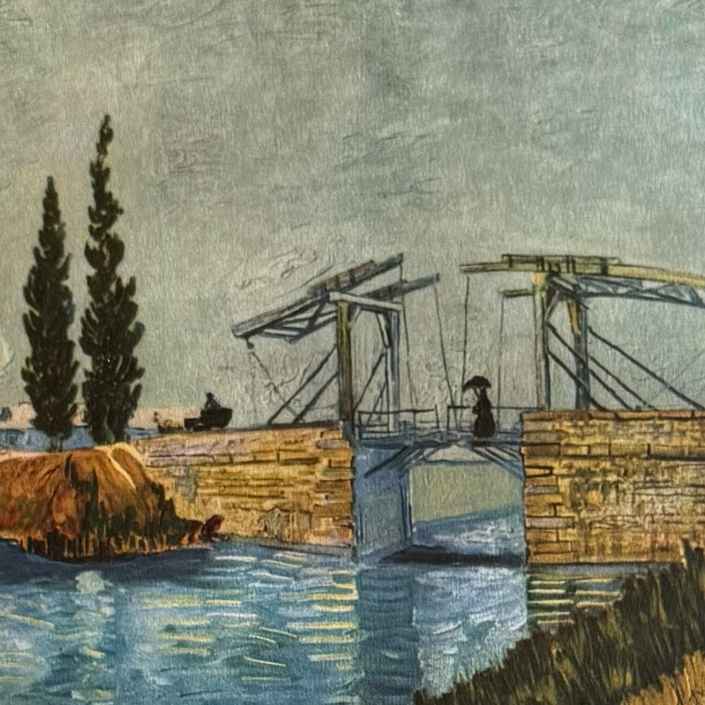 Vintage Van Gogh Art Print of Le Pont de L’Anglois 1888 Numbered